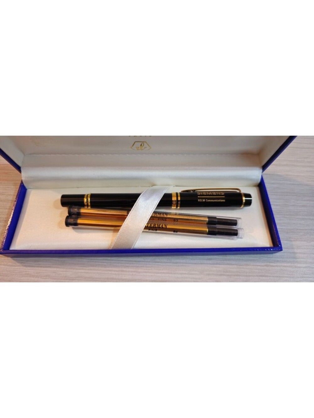 Waterman Le Man 200 Black & Gold Rollerball Pen with SIEMENS engraving & refills